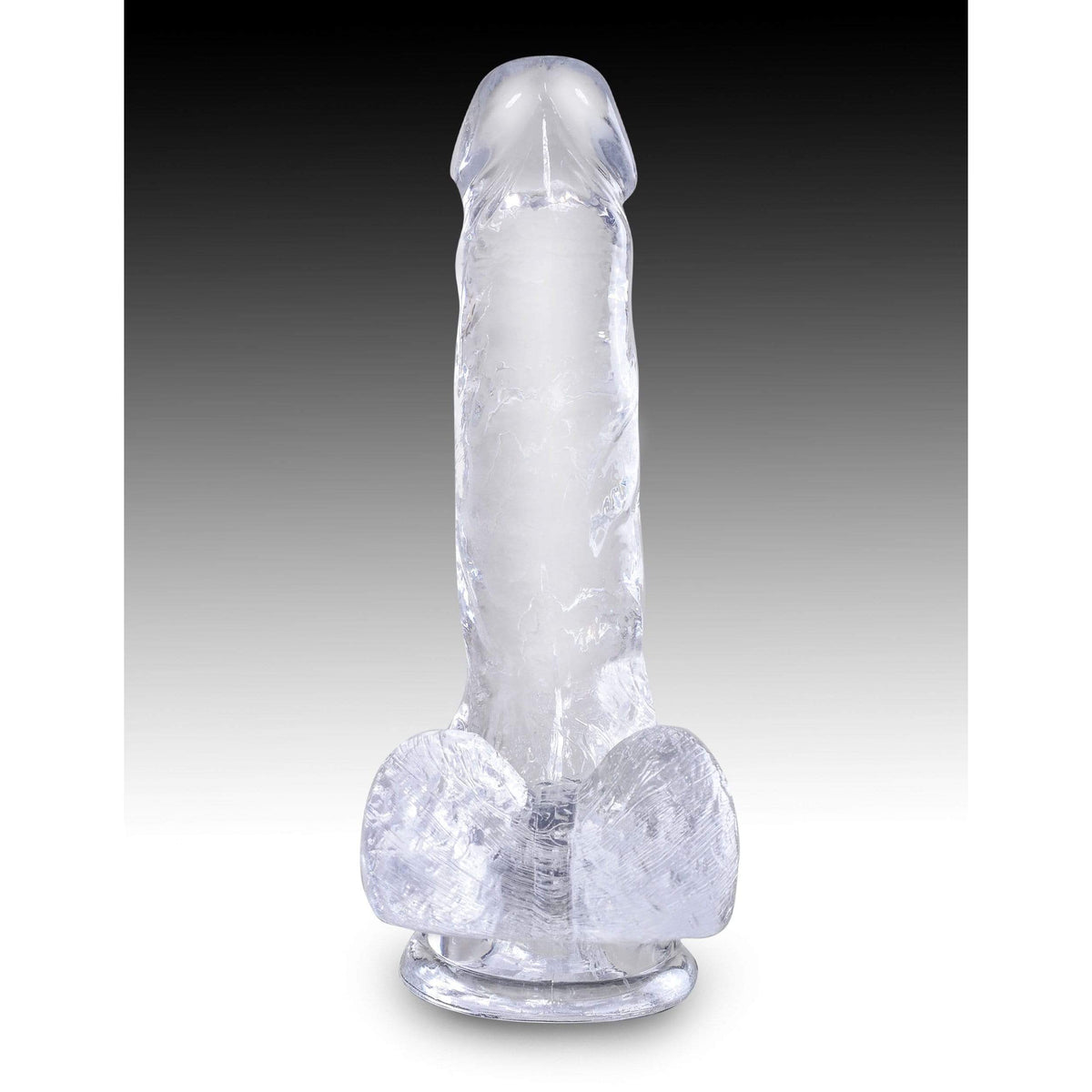 Pipedream - King Cock Clear Cock with Balls 6" (Clear) Realistic Dildo with suction cup (Non Vibration) 603912758825 CherryAffairs