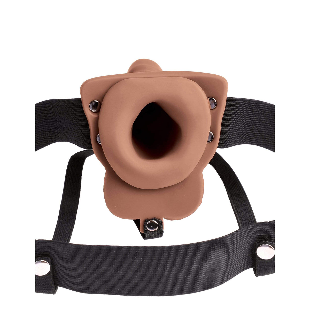 Pipedream - Fetish Fantasy Hollow Rechargeable Strap On 6" (Brown) Strap On with Hollow Dildo for Male (Vibration) Non Rechargeable 603912759211 CherryAffairs
