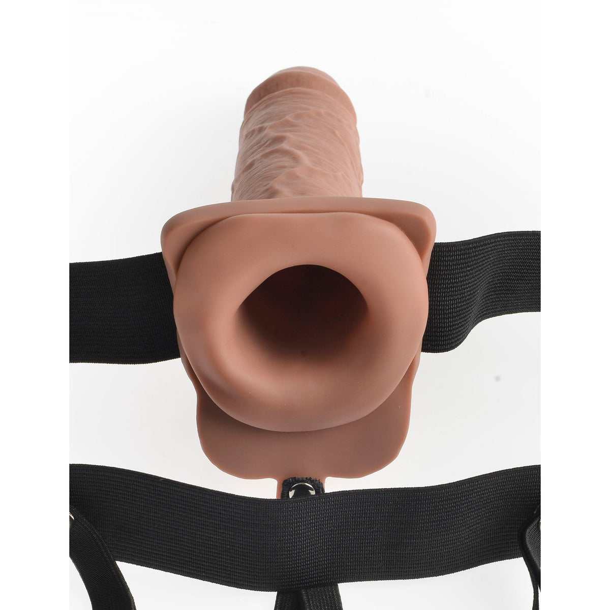 Pipedream - Fetish Fantasy Series Hollow Strap On with Remote 7" (Brown) Strap On with Hollow Dildo for Male (Vibration) Rechargeable 319754936 CherryAffairs