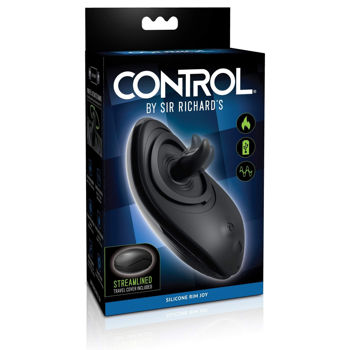 Sir Richards - Control Silicone Rim Joy Prostate Massager (Black) Prostate Massager (Vibration) Rechargeable 324160780 CherryAffairs