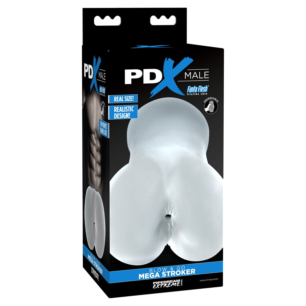 Pipedream - PDX Male Blow and Go Mega Stroker (Clear) Masturbator Gay Ass (Non Vibration) 319979124 CherryAffairs