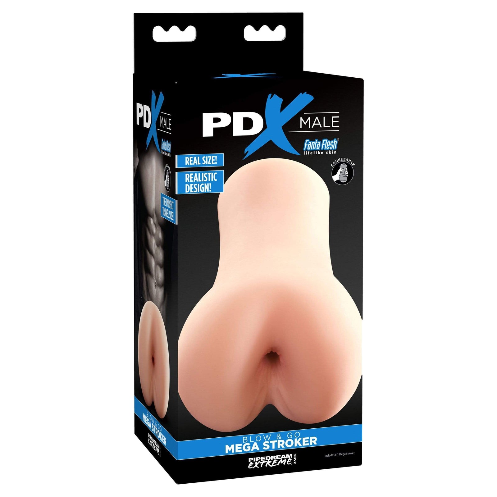 Pipedream - PDX Male Blow and Go Mega Stroker Masturbator (Beige) Masturbator Ass (Non Vibration) 603912761702 CherryAffairs