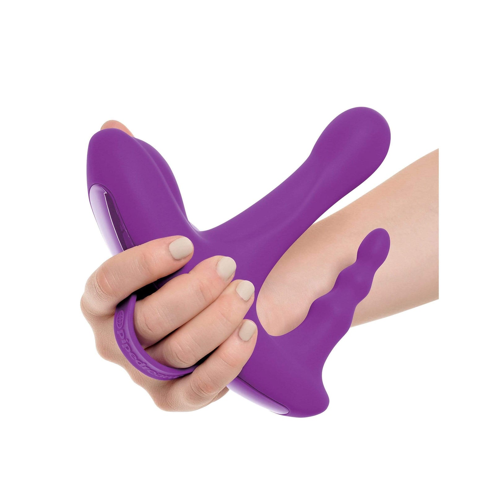 Pipedream - 3Some Myself and Us Rock N Ride Silicone Vibrator (Purple) Couple's Massager (Vibration) Rechargeable 603912761788 CherryAffairs