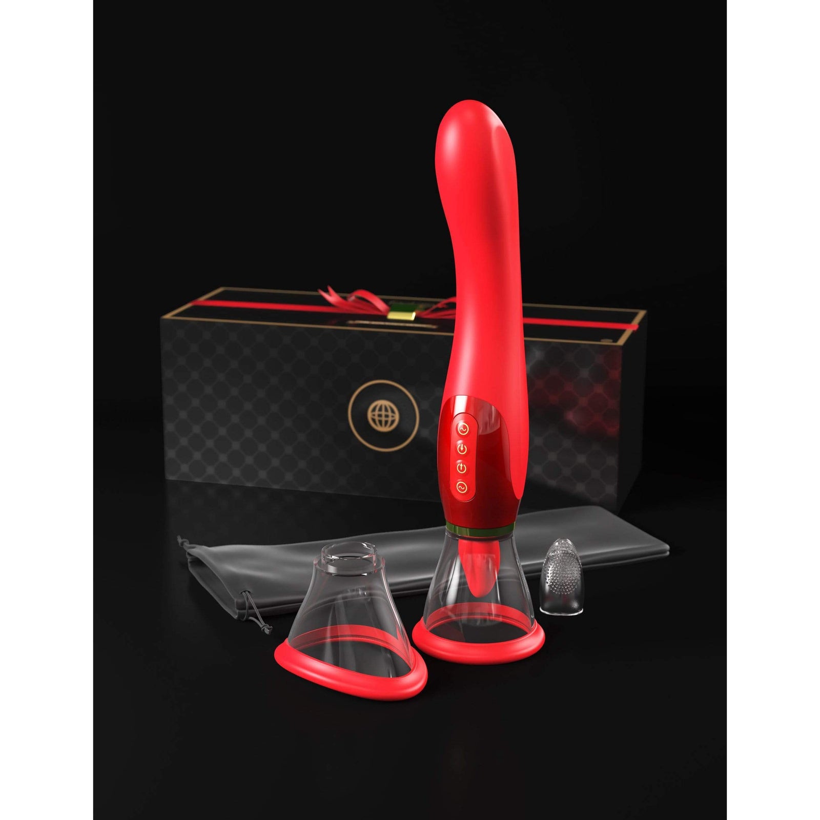 Pipedream - Fantasy For Her Ultimate Pleasure 24K Gold Luxury Edition Clit Massager (Red) Clit Massager (Vibration) Rechargeable 603912762334 CherryAffairs