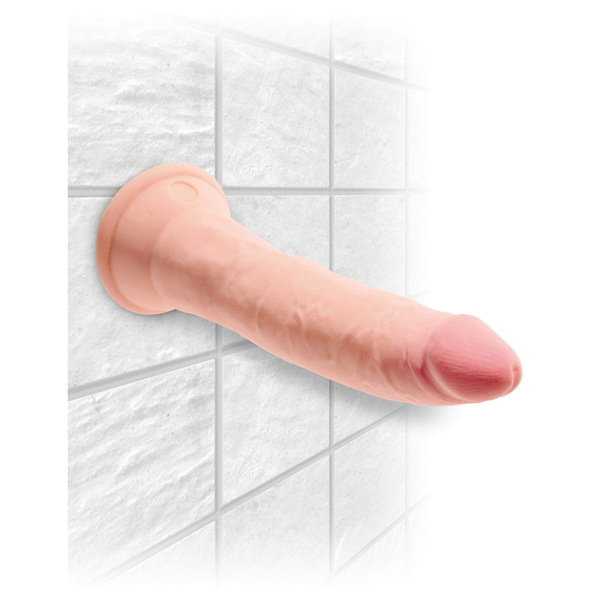 Pipedream - King Cock Plus Triple Density Cock 7" (Beige) Realistic Dildo with suction cup (Non Vibration) 319766957 CherryAffairs