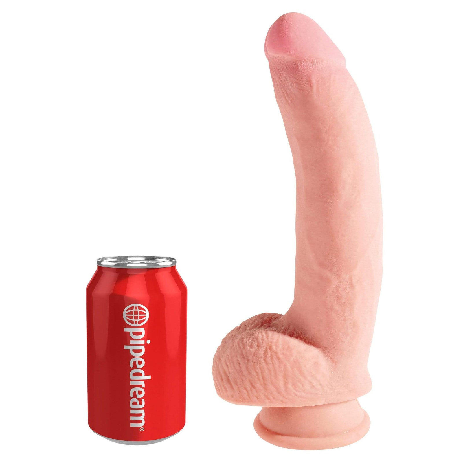 Pipedream - King Cock Plus Triple Density Cock with Balls 10" (Beige) Realistic Dildo with suction cup (Non Vibration) 319763919 CherryAffairs