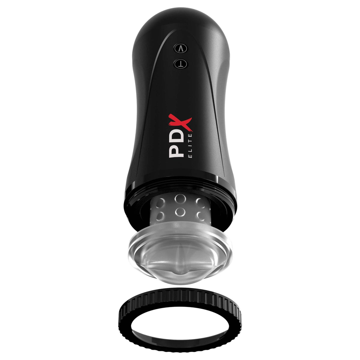 Pipedream - PDX Elite Moto Stroker Masturbator (Black) Masturbator Mouth (Vibration) Rechargeable 324160283 CherryAffairs