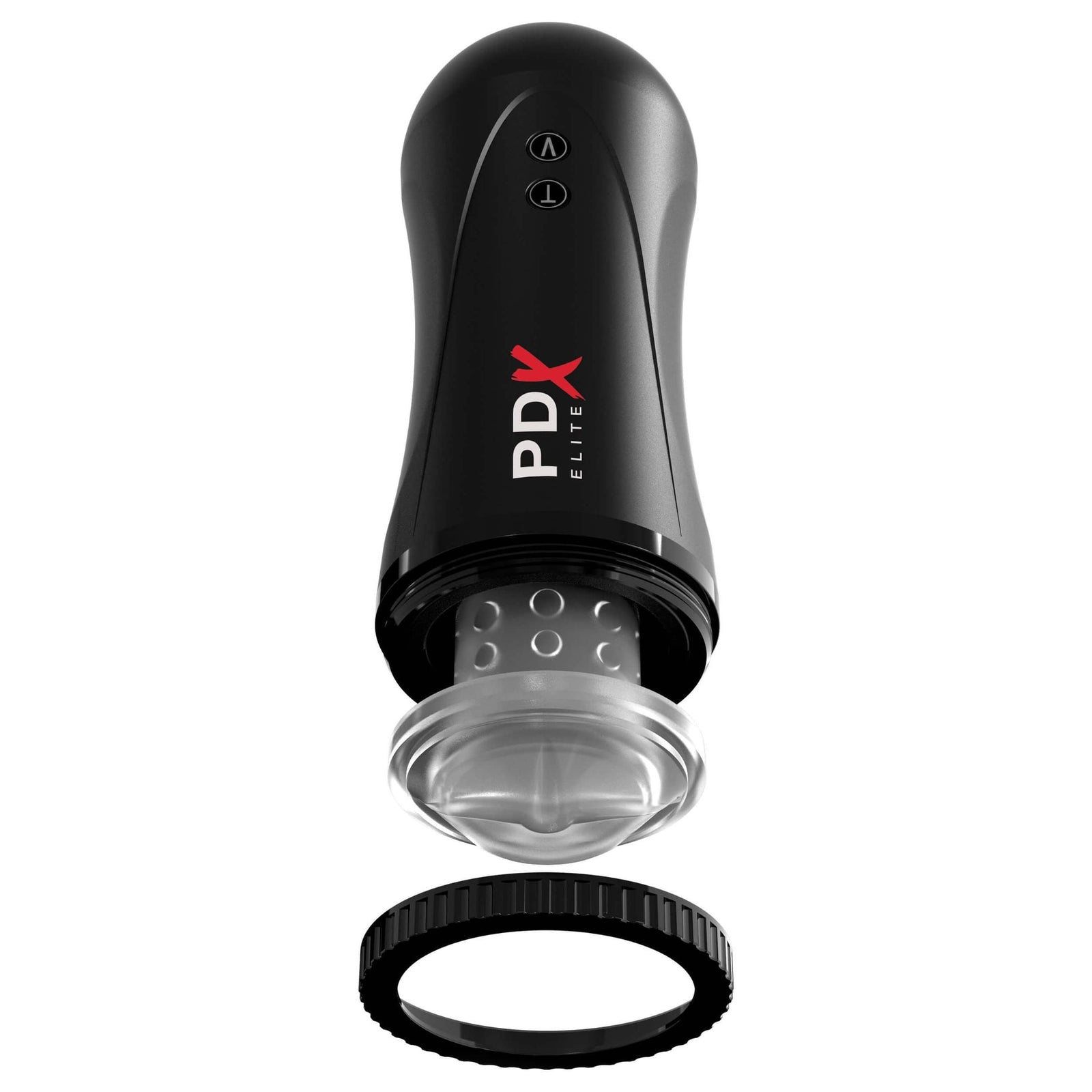 Pipedream - PDX Elite Moto Stroker Masturbator (Black) Masturbator Mouth (Vibration) Rechargeable 324160283 CherryAffairs