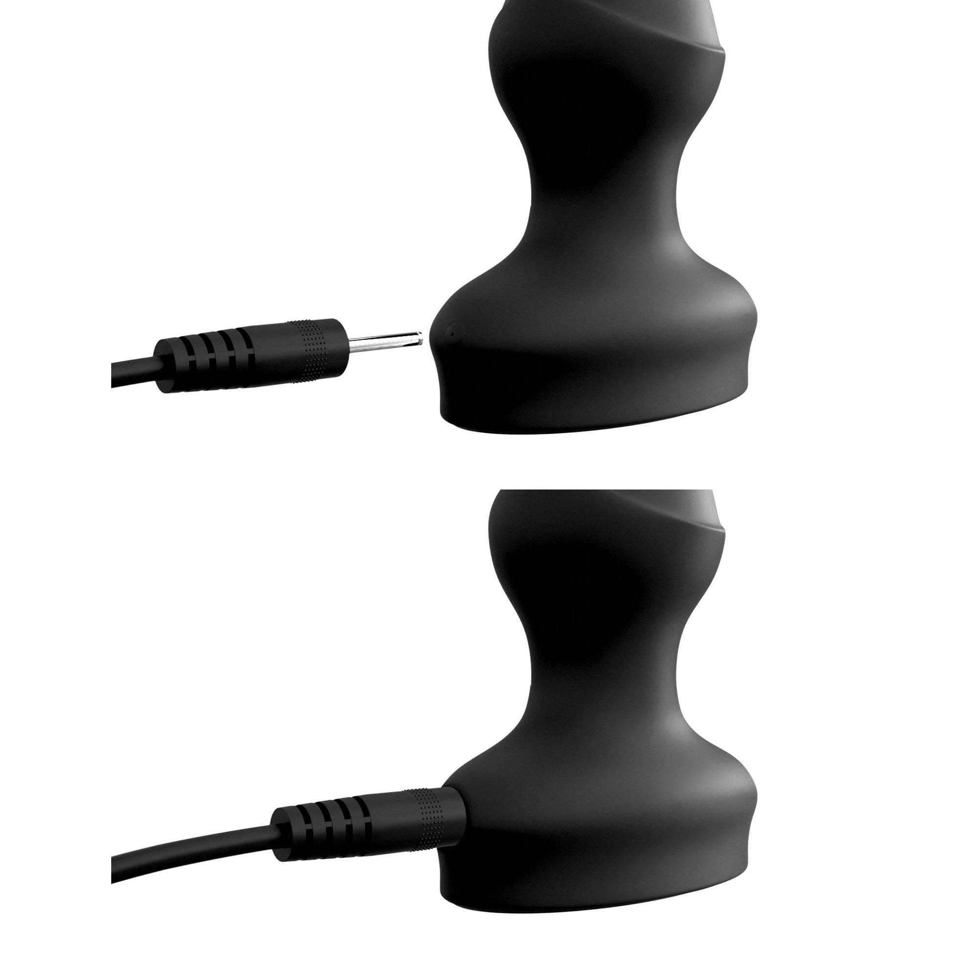 Pipedream - 3Some Wall Banger Vibrating Anal Beads (Black) Anal Beads (Vibration) Rechargeable 603912765854 CherryAffairs