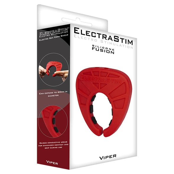ElectraStim - Electro Stimulation Silicone Fusion Viper Cock Shield (Red) Electrosex 609224031946 CherryAffairs