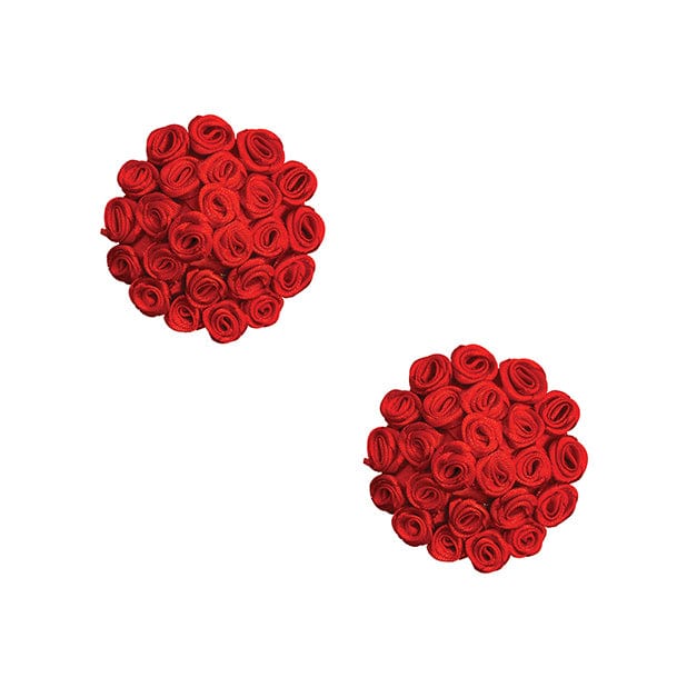 Neva Nude - Burlesque First Impression Roses Reusable Silicone Pasties Nipple Covers O/S (Red) Nipple Covers 614608261444 CherryAffairs
