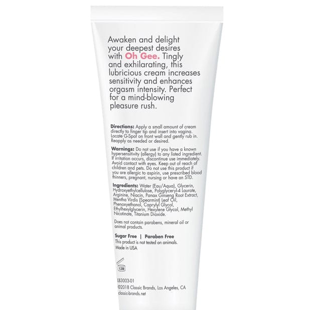 Classic Erotica - CGC Oh Gee G Spot Stimulant Arousal Gel 1oz Arousal Gel 622625851 CherryAffairs