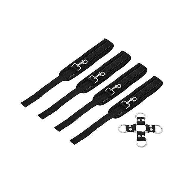 Sportsheets - Five Piece Hog Tie and Cuff Set (Black) Hand/Leg Cuffs 646709325015 CherryAffairs