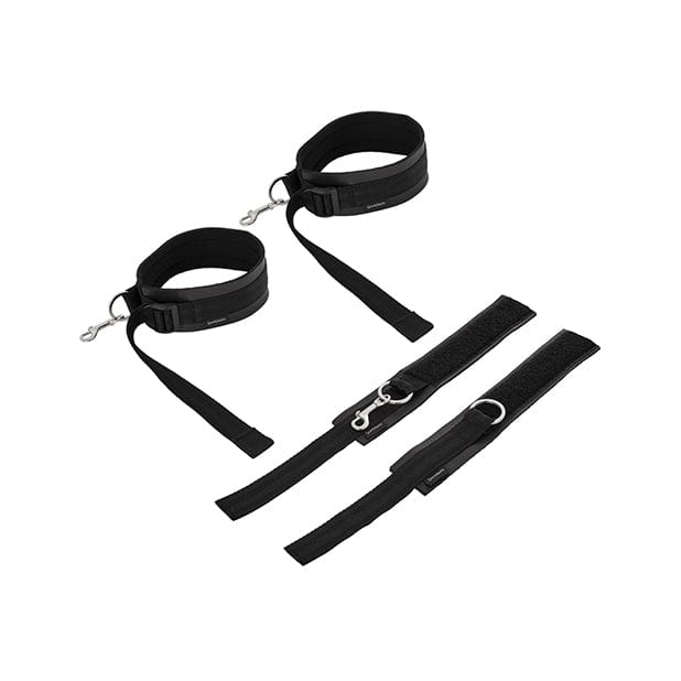 Sportsheets - Thigh and Wrist Cuff Set (Black) Hand/Leg Cuffs 626137427 CherryAffairs