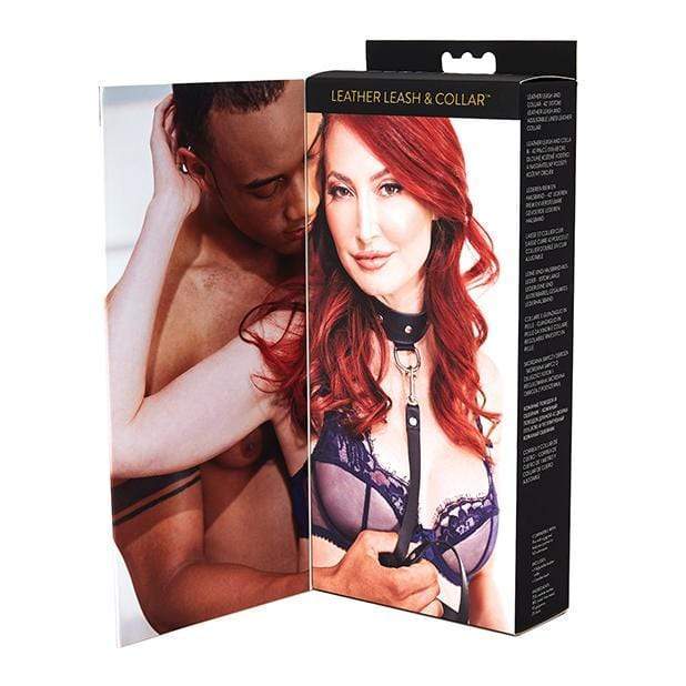 Sportsheets - Leather Leash and Collar (Black) Leash 646709432027 CherryAffairs