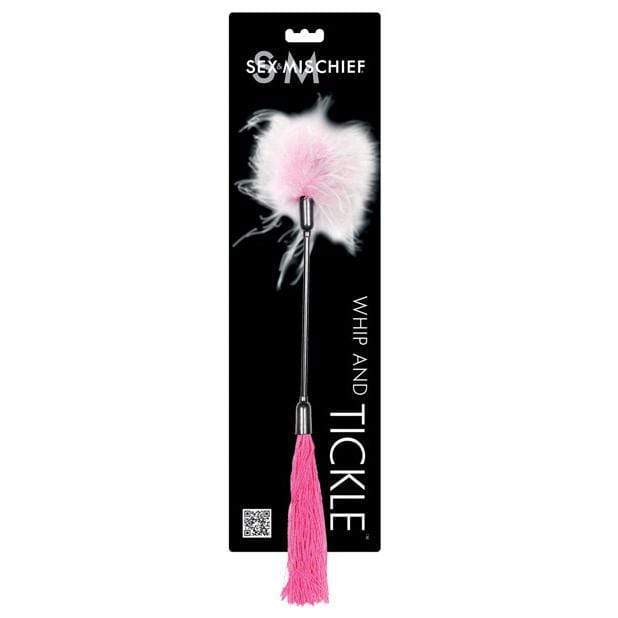 Sex &amp; Mischief - BDSM Whip and Tickle (Pink/White) Whip