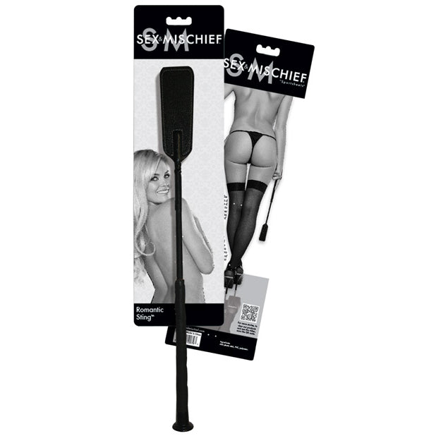 Sex and Mischief - Romantic Sting Paddle - Black - Paddle