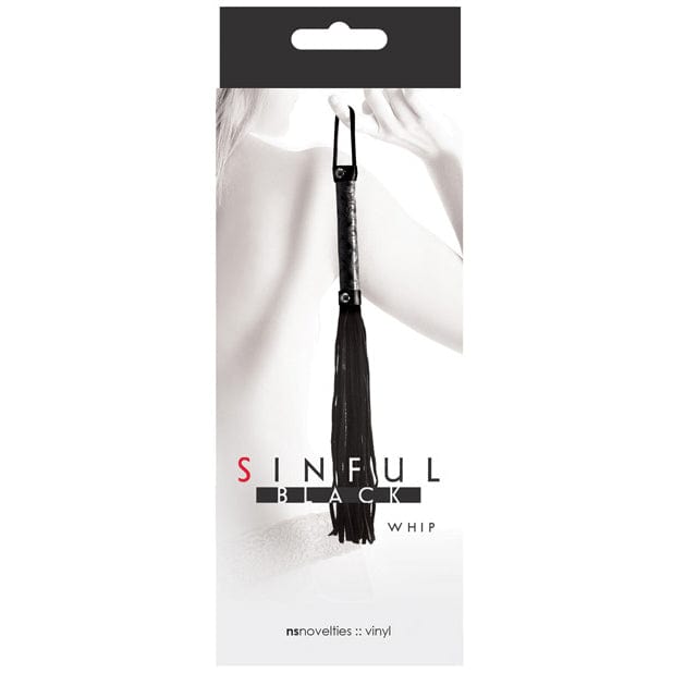 NS Novelties - Sinful BDSM Vinyl Whip (Black) Whip 625962134 CherryAffairs
