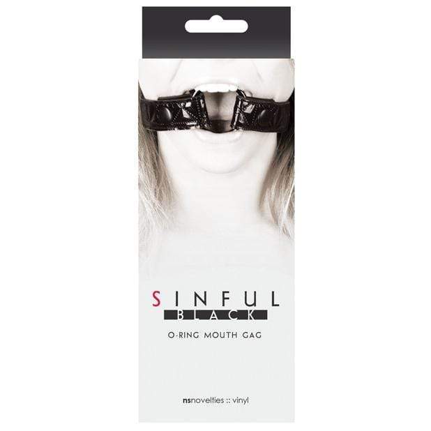 NS Novelties - Sinful O Ring Mouth Gag (Black) Ball Gag 657447093623 CherryAffairs