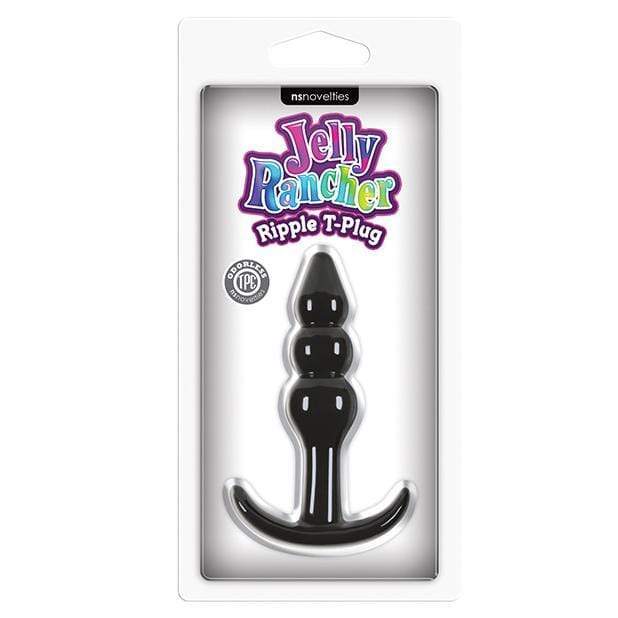 NS Novelties - Jelly Rancher Ripple T Anal Plug (Black) Anal Plug (Non Vibration) 657447095634 CherryAffairs