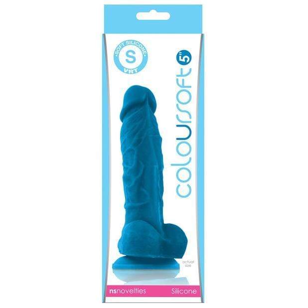 NS Novelties - ColourSoft Silicone Soft Dildo 5&quot; (Blue) Non Realistic Dildo with suction cup (Non Vibration)