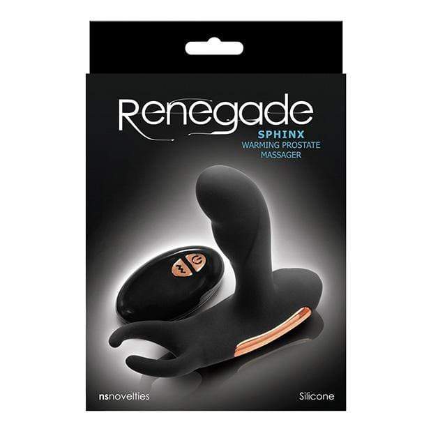 NS Novelties - Renegade Sphinx Warming Prostate Massager (Black) Prostate Massager (Vibration) Rechargeable 657447099212 CherryAffairs