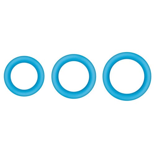 NS Novelties - Firefly Glow in the Dark Silicone Halo Cock Ring Medium (Blue) Silicone Cock Ring (Non Vibration) 622854435 CherryAffairs