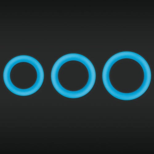 NS Novelties - Firefly Glow in the Dark Silicone Halo Cock Ring Medium (Blue) Silicone Cock Ring (Non Vibration) 622854435 CherryAffairs