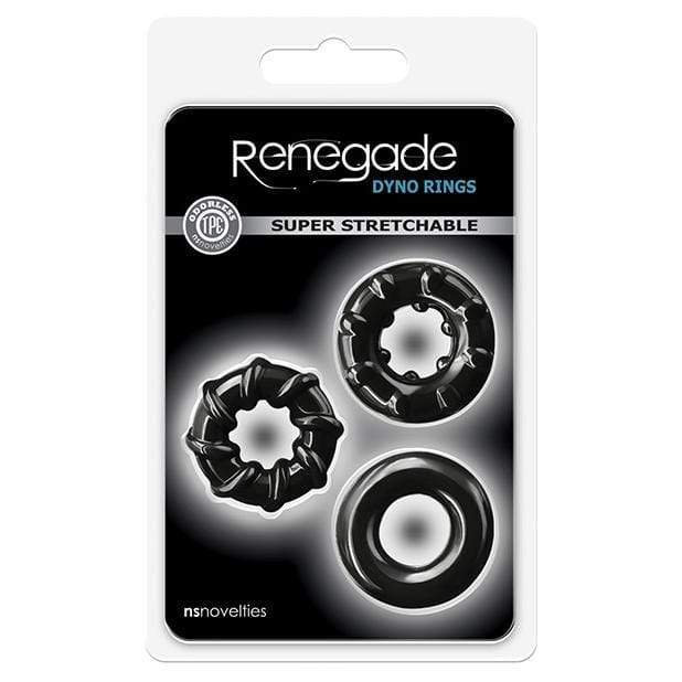 NS Novelties - Renegade Super Stretchable Dyno Cock Rings (Black) Cock Ring (Non Vibration) 657447101380 CherryAffairs