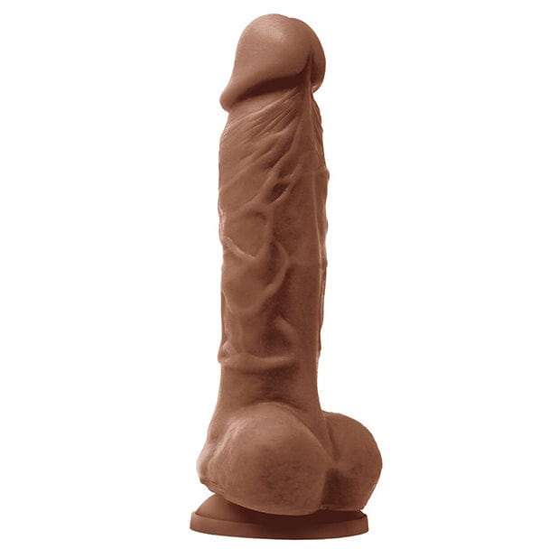 NS Novelties - Colours Pleasures Silicone Realistic Dildo with Balls 5" (Brown) Realistic Dildo with suction cup (Non Vibration) 622852358 CherryAffairs