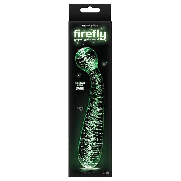NS Novelties - Firefly Glow In The Dark Glass G Spot Wand Massager (Clear) Glass Dildo (Non Vibration) 657447101717 CherryAffairs