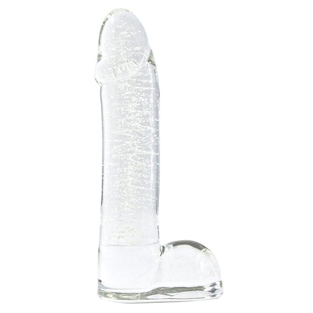 NS Novelties - Firefly Glow in the Dark Smooth Glass Ballsey Dildo 4" (Clear) Glass Dildo (Non Vibration) 622854480 CherryAffairs