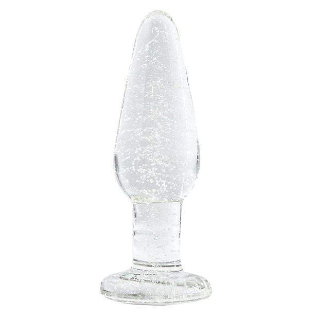 NS Novelties - Firefly Glow In The Dark Glass Tapered Anal Plug Medium (Clear) Glass Anal Plug (Non Vibration) 657447101793 CherryAffairs