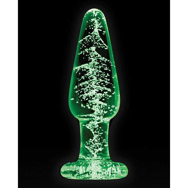 NS Novelties - Firefly Glow In The Dark Glass Tapered Anal Plug Medium (Clear) Glass Anal Plug (Non Vibration) 657447101793 CherryAffairs