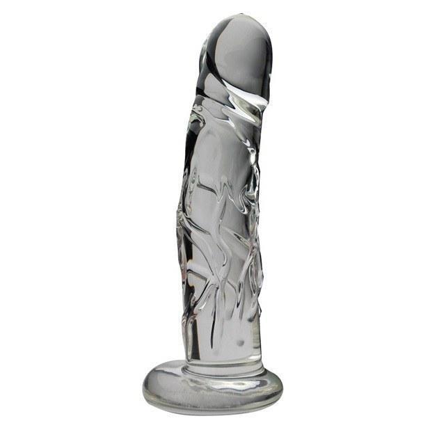 Spartacus - Blown Medium Realistic Glass (Clear) Glass Dildo (Non Vibration) - CherryAffairs Singapore