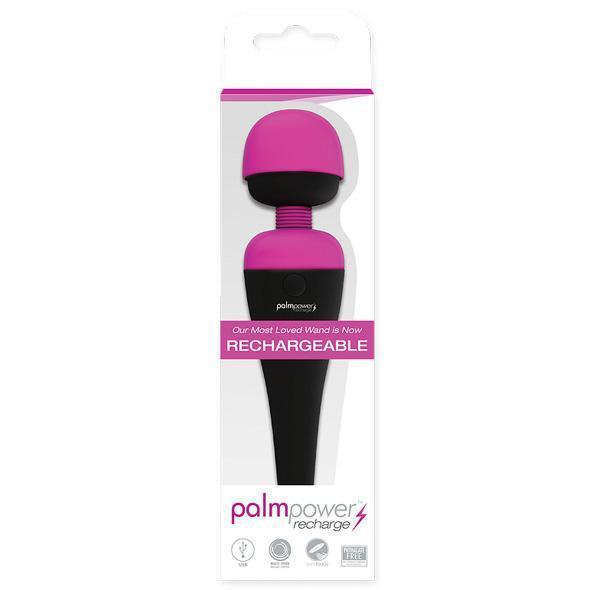 PowerBullet - Palmpower Rechargeable Wand Massager (Fuchsia/Black) Wand Massagers (Vibration) Rechargeable - CherryAffairs Singapore