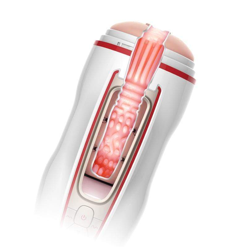 Leten - Automatic Thrusting Male Masturbator (White) Masturbator Soft Stroker (Vibration) Rechargeable 6920995495299 CherryAffairs