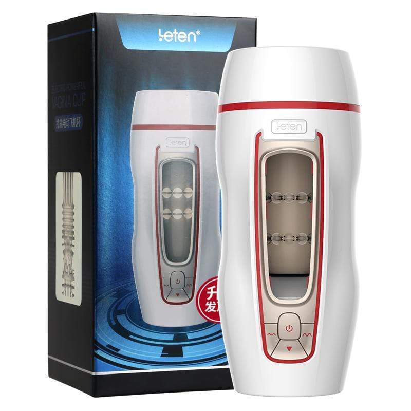 Leten - Automatic Thrusting Male Masturbator (White) Masturbator Soft Stroker (Vibration) Rechargeable 6920995495299 CherryAffairs