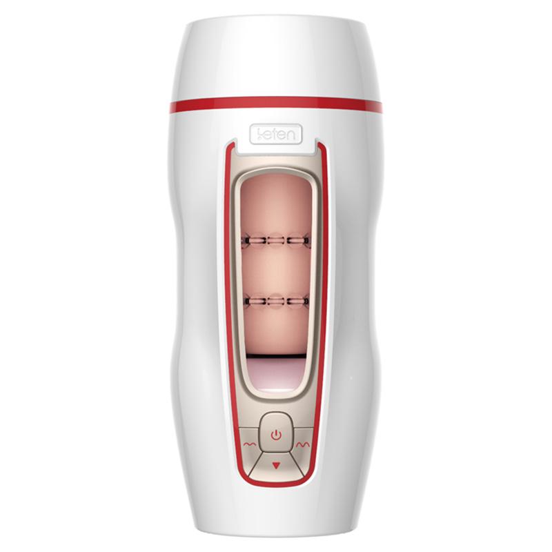 Leten - Automatic Thrusting Male Masturbator (White) Masturbator Soft Stroker (Vibration) Rechargeable 6920995495299 CherryAffairs