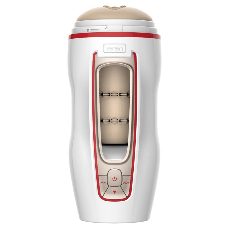 Leten - Automatic Thrusting Male Masturbator (White) Masturbator Soft Stroker (Vibration) Rechargeable 6920995495299 CherryAffairs