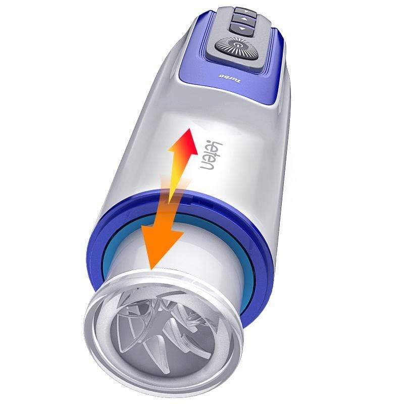 Leten - Excellent Tips Yui Hatano Thrusting Automatic Supreme Masturbator (White/Blue) Masturbator Soft Stroker (Vibration) Rechargeable 293478658 CherryAffairs