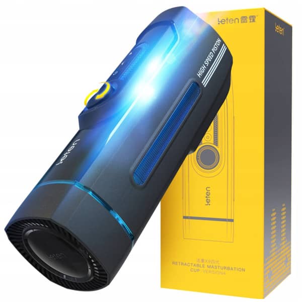Leten - High Speed Pistons X9 Fourth Generation Automatic Heating Masturbator (Blue) LET1026 CherryAffairs