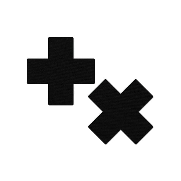 Pastease - Basic Matte Plus X Pasties Nipple Covers O/S (Black) Nipple Covers 694536302556 CherryAffairs