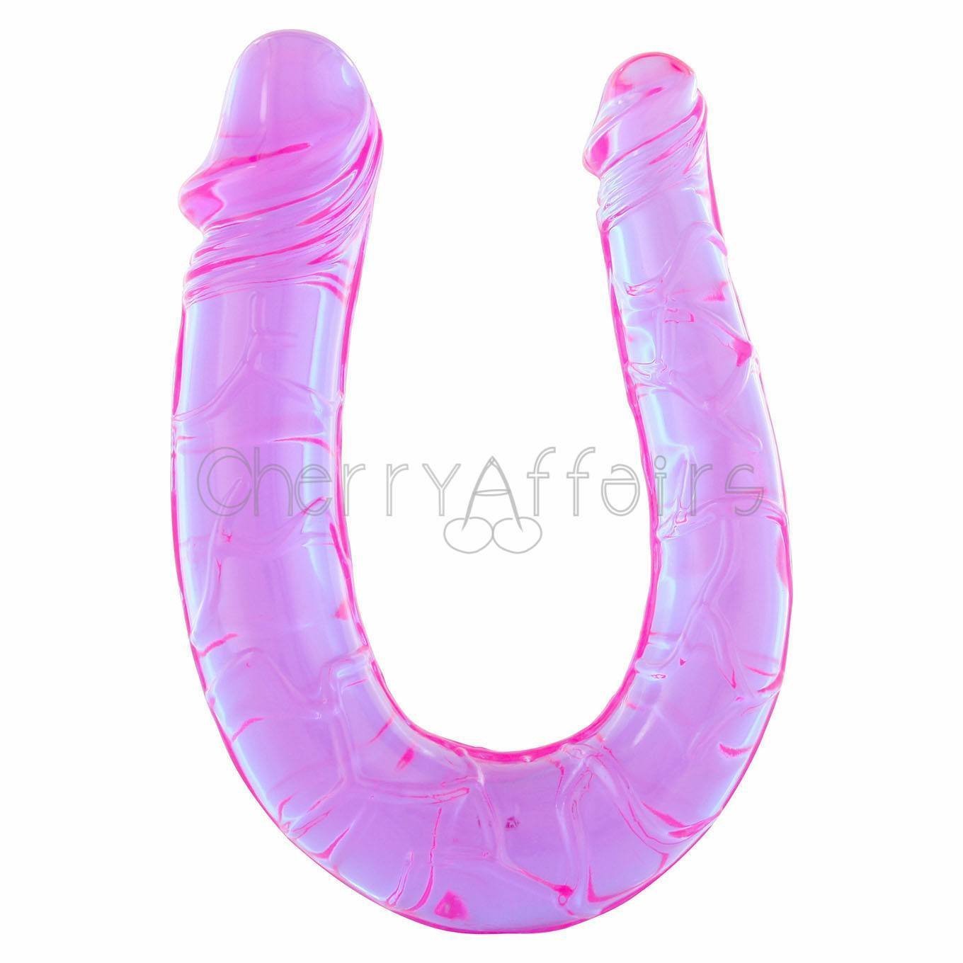 Seven Creations - Double Mini Twin Head Jelly Dong (Lavender) Double Dildo (Non Vibration) - CherryAffairs Singapore