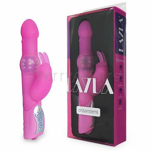 Layla - Crisantemi Vibrator Rabbit Dildo (Vibration) Non Rechargeable Durio Asia