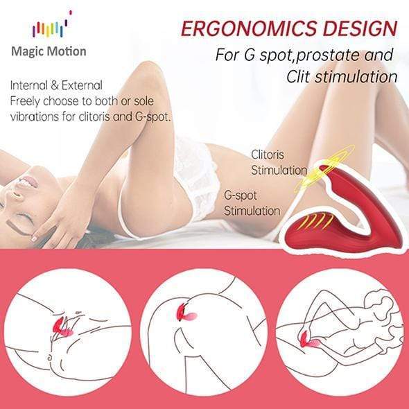 Magic Motion - Umi Smart Wearable App-Controlled Dual Motor Clock Vibrator (Red) Panties Massager Non RC (Vibration) Rechargeable 6958136103376 CherryAffairs