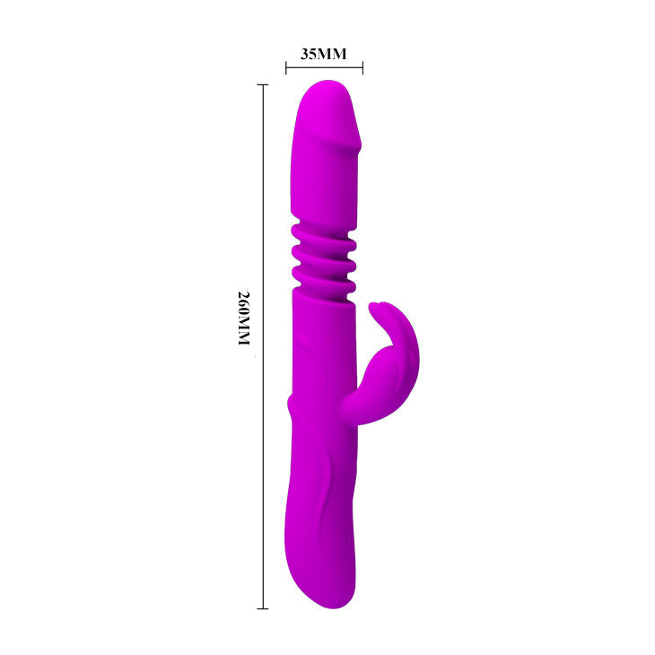 Pretty Love - Ward Rotating Thursting Rabbit Vibrator (Purple) - Purple - Rabbit Dildo (Vibration) Rechargeable