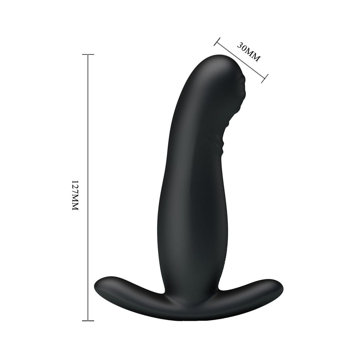 Pretty Love - Tickling Vibrating Prostate Massager (Black) - Black - Prostate Massager (Vibration) Rechargeable