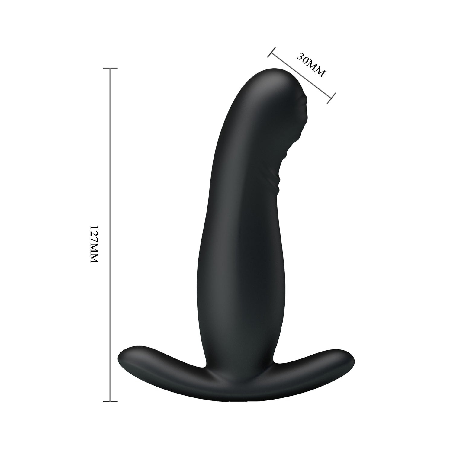 Pretty Love - Tickling Vibrating Prostate Massager (Black) - Black - Prostate Massager (Vibration) Rechargeable