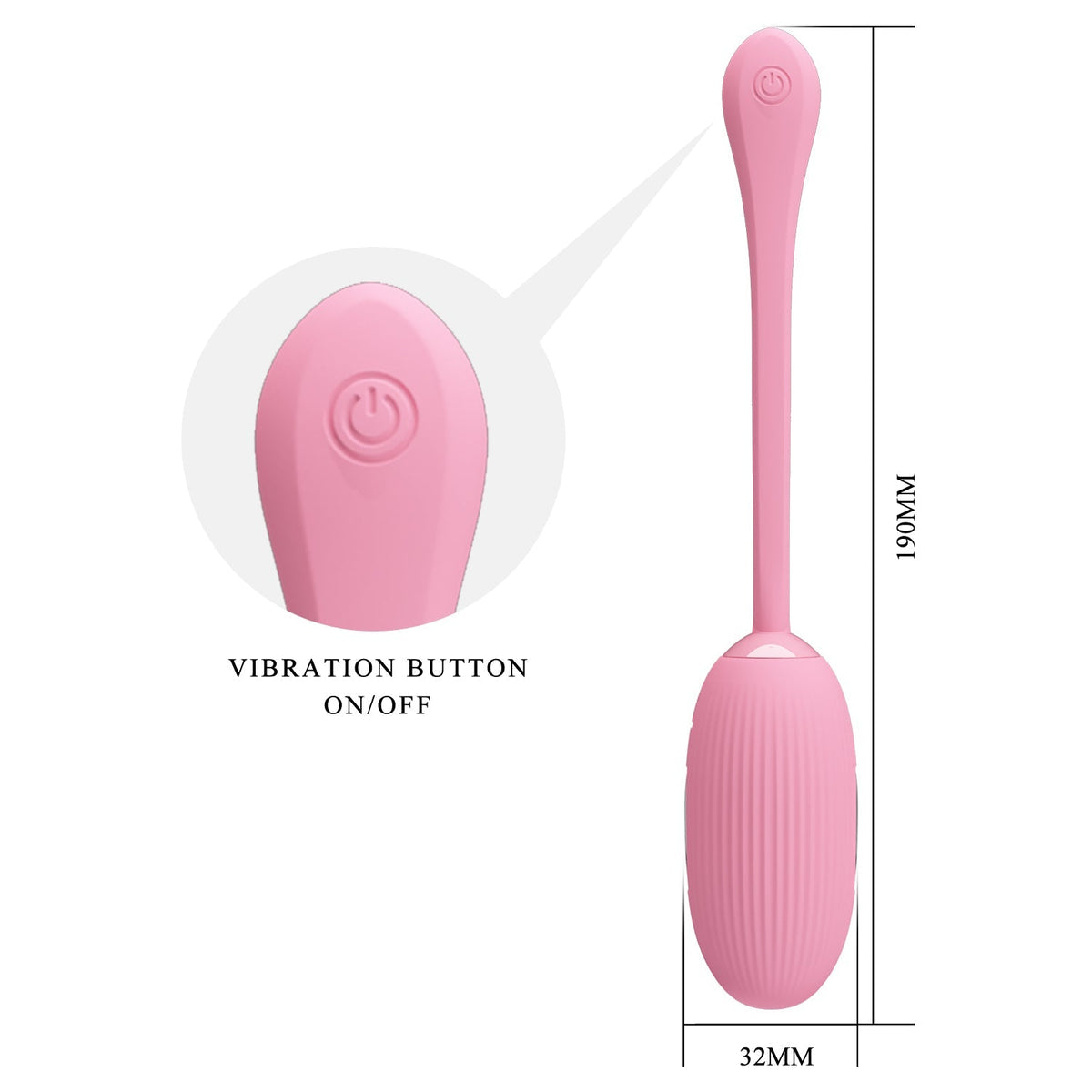 Pretty Love - Doreen App-Controlled Egg Massager Vibrator (Pink) - Pink - Wireless Remote Control Egg (Vibration)